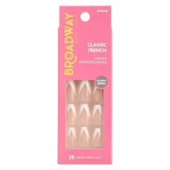Unhas Francesinhas Kiss NY Kiss Broadway Bailarina Médio 1Un