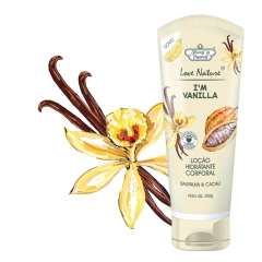 Loção Hidratante Corporal Baunilha e Cacau Love Nature 200g