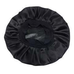 Touca de Cetim Anti-Frizz com Barra R.5981 Preta