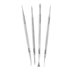 Conjunto Misto De Inox Para Manicure Com 4 Pecas Santa Clara