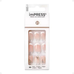 Unhas Postiças Autocolantes imPRESS My Worth Francesinha (30 Unidades)