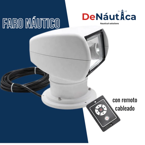 Reflector HID Marino para Yate/Barco de 12V con Control Remoto y Cable 2500 lm - comprar online
