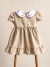 VESTIDO FLOR DE LINHO MISTO COM GOLA BORDADA - CRU - comprar online