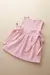 VESTIDO LINHO MISTO LAÇOS LATERAIS E BOTÕES COSTAS - ROSA