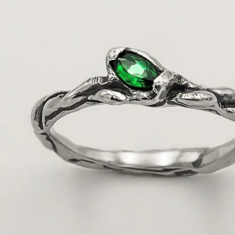 Anel Felicidade Esmeralda