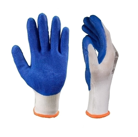 GUANTE TEJIDO SIN COSTURA RECUB. EN LATEX RUGOSO AZUL - comprar online