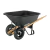 CARRETILLA TRUPER PLASTICA NEGRA 175 L CON 2 LLANTAS NEUMATICAS - comprar online