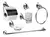 SET BAÑO ACERO INOXIDABLE 6 PIEZAS BASE REDONDA - Mecan SA
