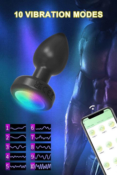 Plug anal vibratório em silicone com led e controle remoto sem fio - comprar online