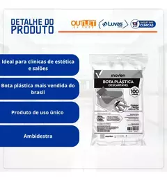 Bota Plastica Descartavel 3und - GRUPO MILLION