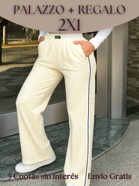 2x1 PALAZO ALGODON + RUANA DE REGALO - comprar online