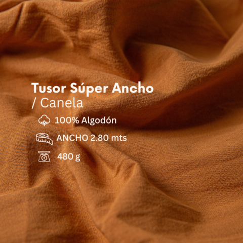 Tusor súper ancho canela - comprar online
