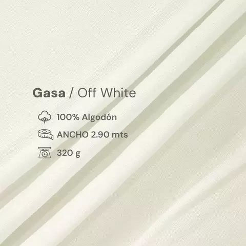 Gasa off white - comprar online
