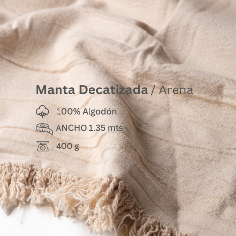 Manta decatizada 1.35mts arena