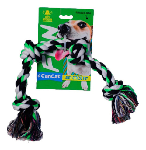 Juguete Para Perros Soga Doble Nudo Cancat 40 Cm Resistente