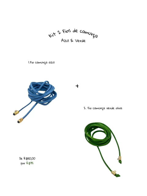 Kit 2 Fios de camurça