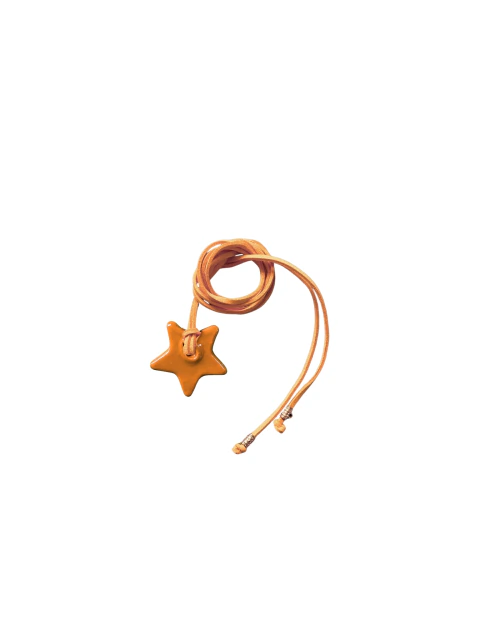 Colar Pingente Estrela Laranja Mini