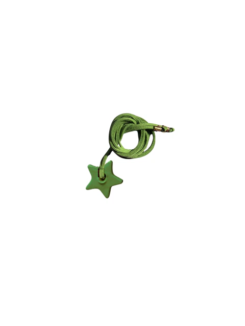 Colar Pingente Estrela Verde Mini