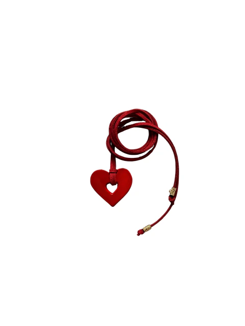 Colar Pingente Coração Vermelho