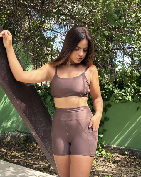Conj. Lane Short + Top - Marrom - comprar online