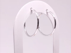 Aro Argolla trenzada suave 2,8 cm - Margaritas Violetas Joyas