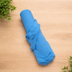 Interlock Desagujado Fantasia color celeste- $790 x Metro