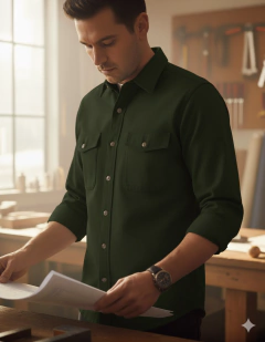 Gabardina 6 onzas verde militar - tienda online