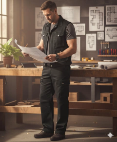 Gabardina 8 onzas negra - Hipertelas