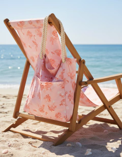 Gabardina estampada bifaz rosa en internet