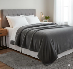 Manta de polar 2 plazas gris perla en internet