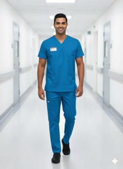 gabardina 5 oz azul francia - comprar online