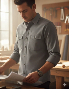 Gabardina 6 onzas gris topo - tienda online