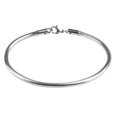 pulseira masculina de prata cobra classiatti