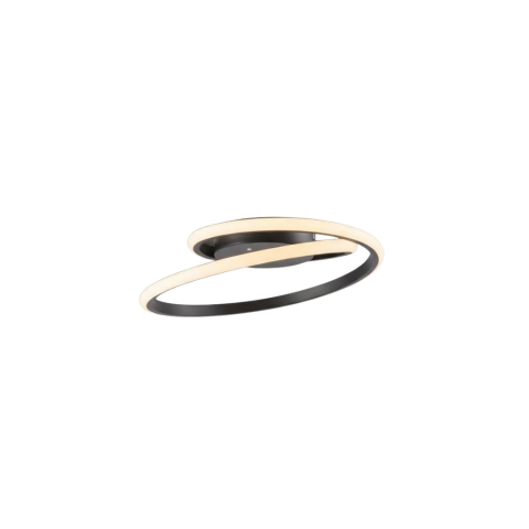 PLAFON HORIZON CIRCLE ALUMINIO REDONDO 46CM PRETO LED 40W BIVOLT 3000/4000/6000K GRANDE - HEVVY - comprar online