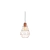 PENDENTE BALLON ALUMINIO/ACO 1X E27 COBRE ARAMADO - ITAMONTE - comprar online