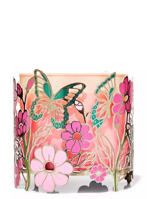 Bath & Body Works Porta Vela 3 Pavios Butterflies In The Garden - comprar online