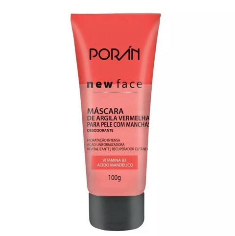 Máscara de argila vermelha Poran