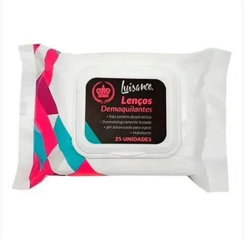 Lenços demaquilantes com 25 unidades Luisance