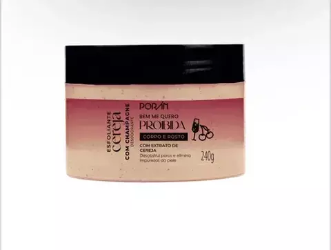 Esfoliante corporal de cereja com champagne Poran - comprar online
