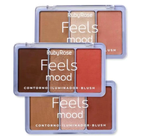 Paleta de blush, contorno e iluminador Ruby Rose