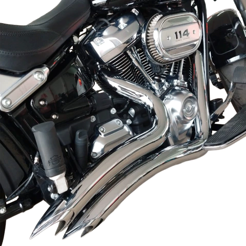 Escapamento 2.1/2" Cromado Big Radius Snake Softail Até 2017