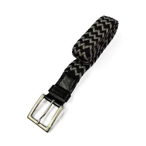 Cinturón Trenzado Algodón Hebilla Clásica Metal - tienda online