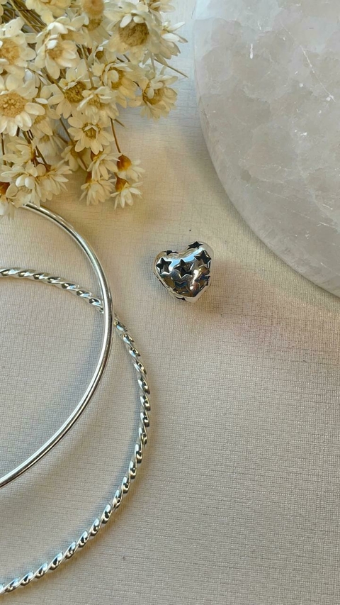 BERLOQUE CORAÇÃO COM ESTRELA PRATA 925 - comprar online