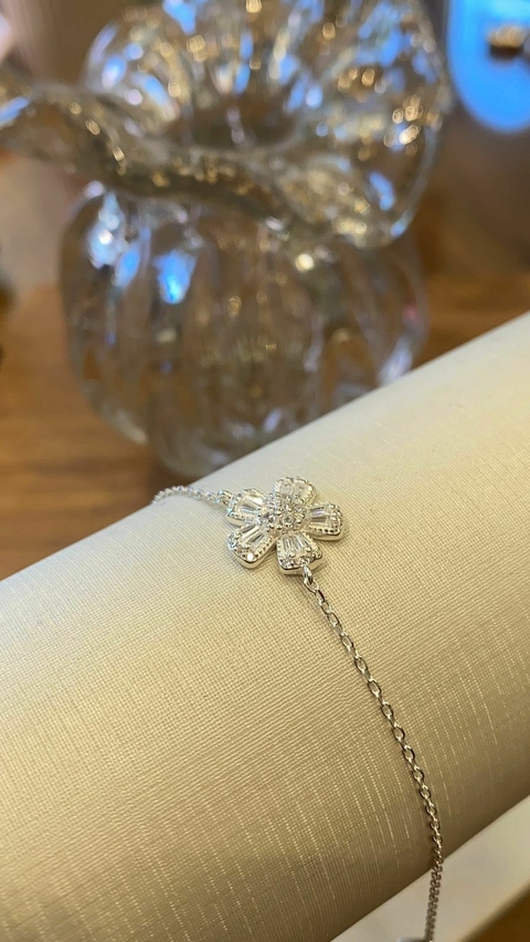 PULSEIRA FLOR - PRATA 925 - comprar online