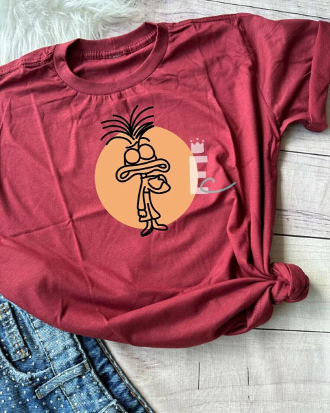 Camiseta ansiedade linhas- bordô - comprar online