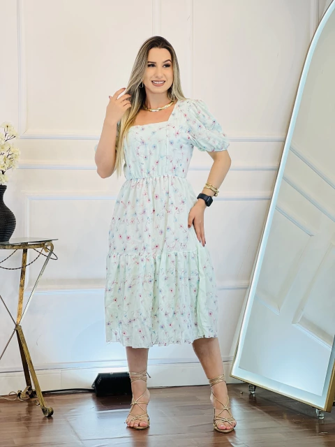 Vestido Midi Vânia - Estp Verde Água