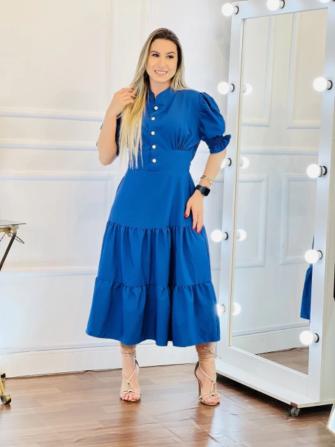Vestido Midi Débora - Azul Celeste