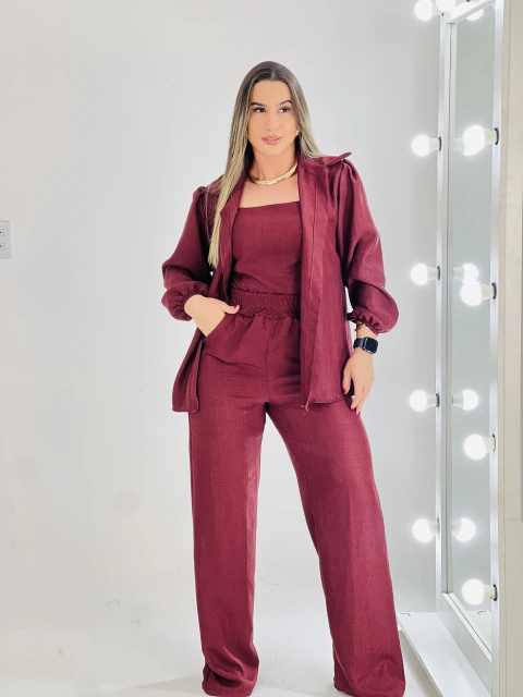 Conjunto Diamante - Vinho
