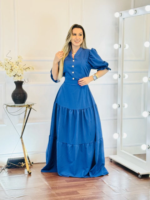 Vestlido Longo Pietra - Azul Celeste