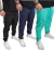 Kit 3 Calças Fitness Masculino - Preto + Azul Marinho + Verde Agua